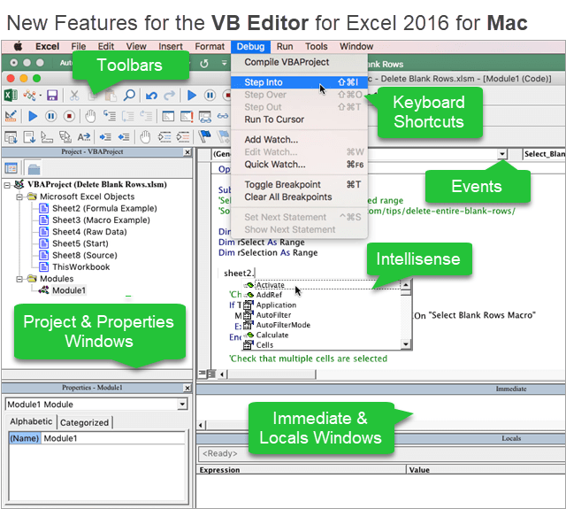 Download vba for mac excel shortcut
